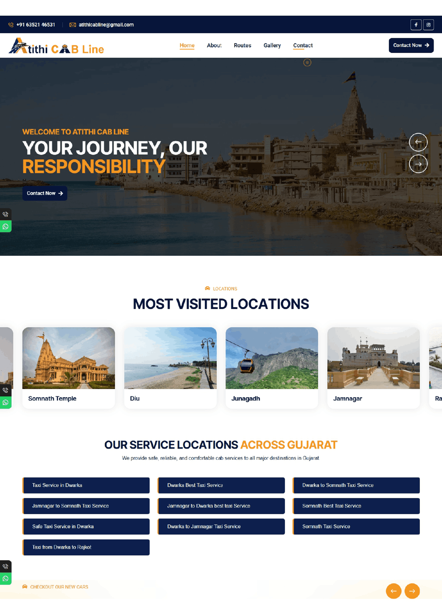 Atithi Cab Line Website Work