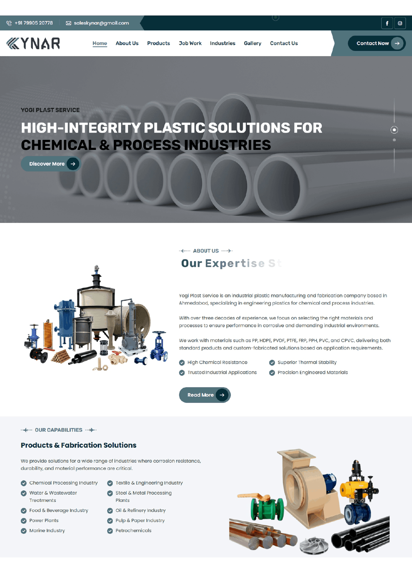 Kynar website work