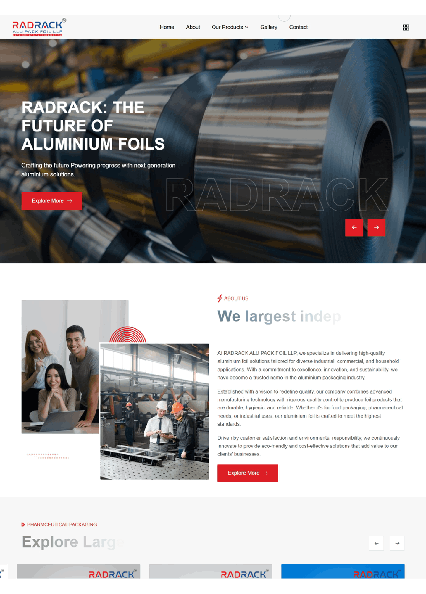 Radrack website work